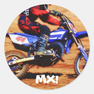 Motocross Dirt-Bike Champion Racer 4 Ronde Sticker