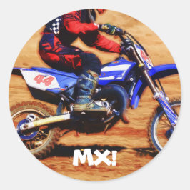 Motocross Dirt-Bike Champion Racer 4 Ronde Sticker