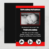 Motocross Dirt Bike Faire-part de naissance (Rouge (Devant / Derrière)