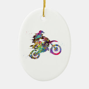Motocross Dirt Bike Keramisch Ornament