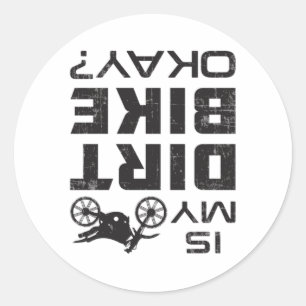Motocross Dirt Bike Motorcycle Funny Gift Idee Ronde Sticker