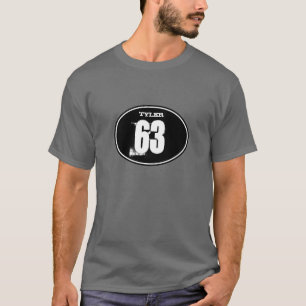  Motocross Dirt Bike Number Bord - zwart T-shirt