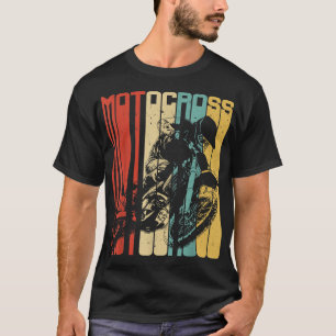Motocross Dirt Bike Rider Retro motorfiets T-shirt