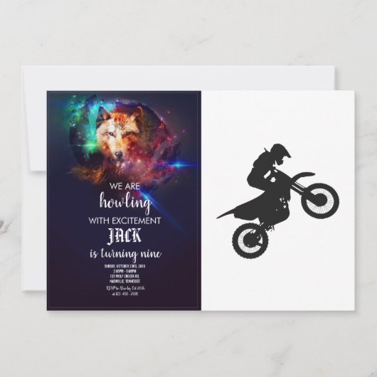 Motocross driver - Kies achtergrondkleur Kaart (Voorkant)