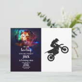 Motocross driver - Kies achtergrondkleur Kaart (Staand voorkant)