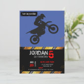 Motocross driver - Kies achtergrondkleur Kaart (Staand voorkant)