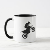 Motocross driver - Kies achtergrondkleur Mok (Links)