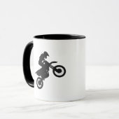 Motocross driver - Kies achtergrondkleur Mok (Voorkant links)