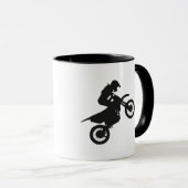 Motocross driver - Kies achtergrondkleur Mok (Voorkant rechts)