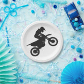 Motocross driver - Kies achtergrondkleur Papieren Bordje (Feest)