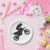 Motocross driver - Kies achtergrondkleur Papieren Bordje (Feest)