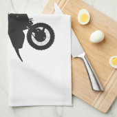 Motocross driver - Kies achtergrondkleur Theedoek (Quarter Fold)