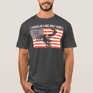 Motocross Enduro Dirt Bike Riders American Flag T-shirt