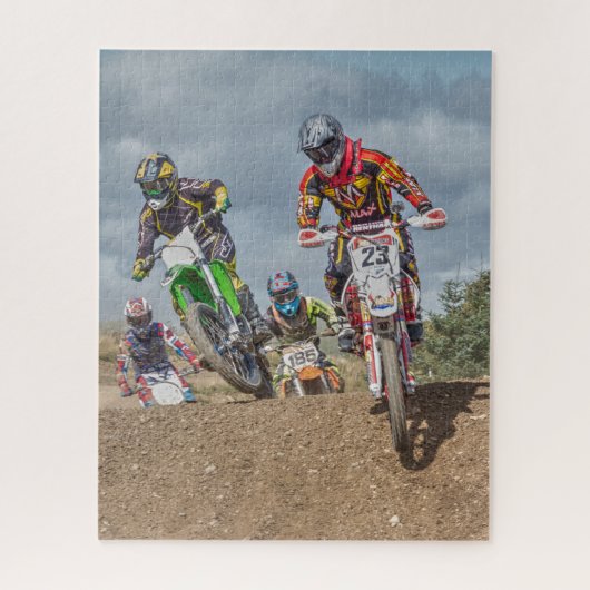 Motocross-fiets Legpuzzel (Verticaal)