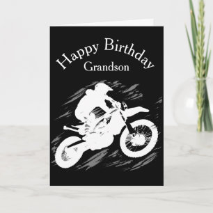 Motocross Grandson Birthday Sport Motorcycle Race Kaart
