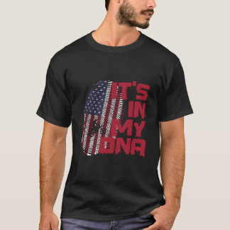 Motocross In Dna Vingerafdruk Amerikaanse Patriot T-shirt
