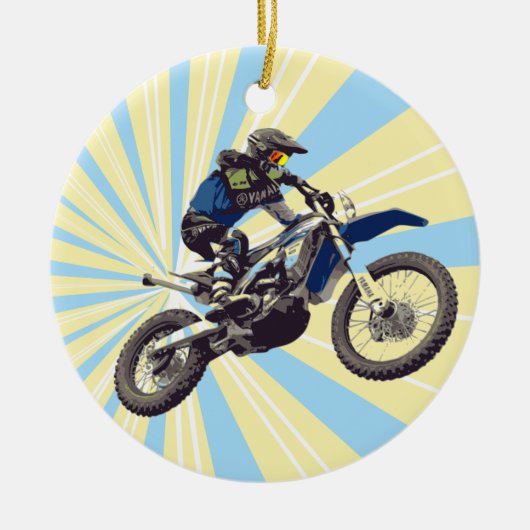 Motocross Keramisch Ornament (Voorkant)