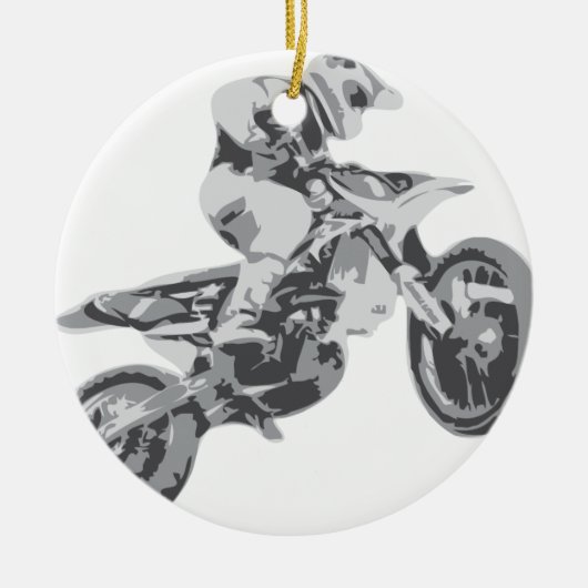 Motocross Keramisch Ornament (Voorkant)