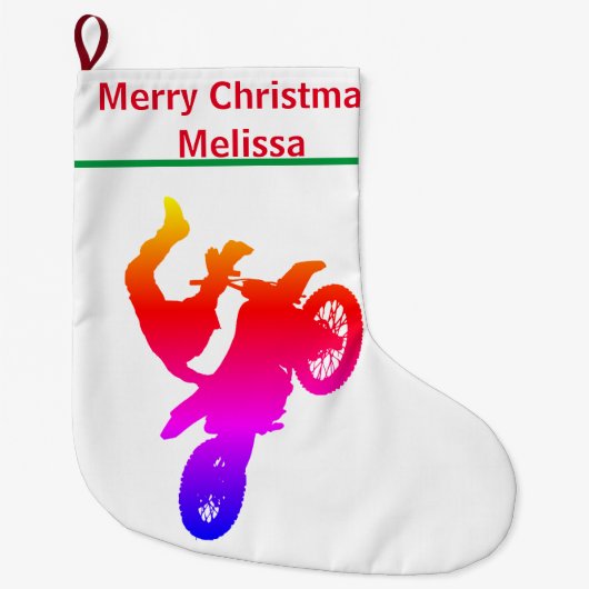 Motocross Kerstsok (Voorkant)