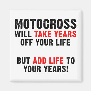 Motocross Leven Toegevoegd aan Je Jaren Dirt Bike Magneet