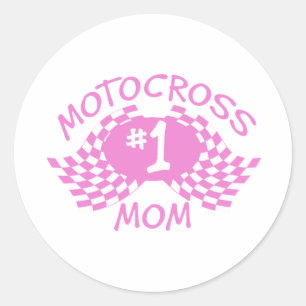 Motocross mama ronde sticker