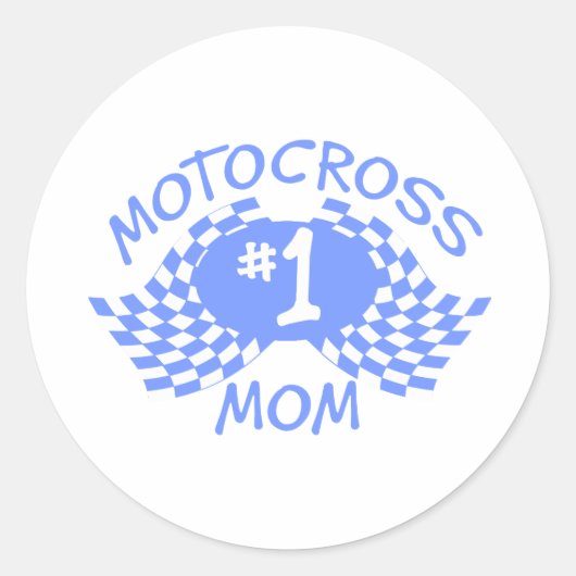 Motocross mama ronde sticker (Voorkant)