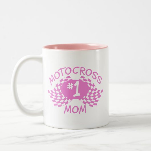 Motocross mama tweekleurige koffiemok (Links)