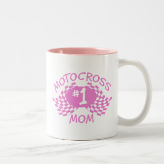 Motocross mama tweekleurige koffiemok