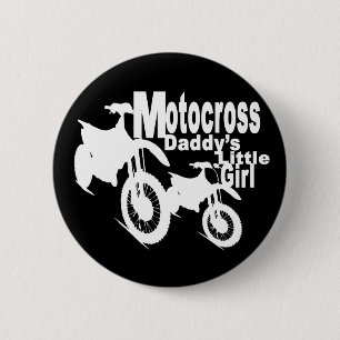 Motocross-meisje van papa ronde button 5,7 cm