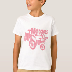Motocross-meisje van papa t-shirt