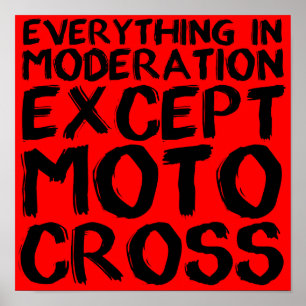 Motocross-moderatie Poster