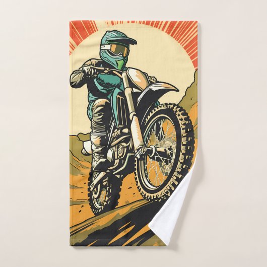 Motocross monographique personnalisé (Serviette à main)