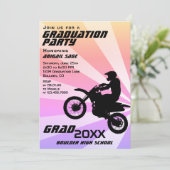 Motocross Motocross Sunburst Gradust Invitation (Debout devant)