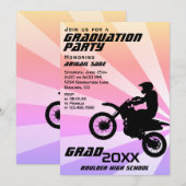 Motocross Motocross Sunburst Gradust Invitation (Devant / Derrière)