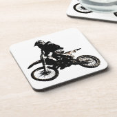 Motocross motorfiets bier onderzetter (Linkerzijde)