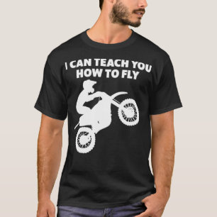 Motocross motorfiets kan je leren t-shirt
