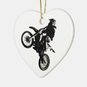 Motocross motorfiets keramisch ornament (Links)