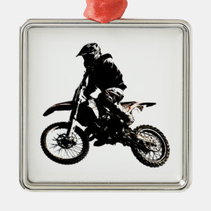 Motocross motorfiets metalen ornament