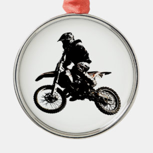 Motocross motorfiets metalen ornament