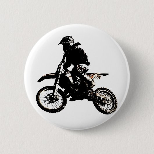 Motocross motorfiets ronde button 5,7 cm (Voorkant)