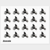 Motocross motorfiets vierkante sticker (Vel)