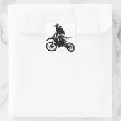 Motocross motorfiets vierkante sticker (Tas)