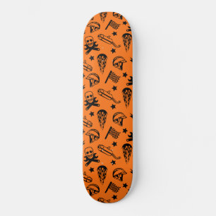 Motocross-motorhelm raceschedel oranje skateboard