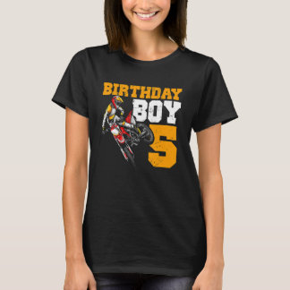 Motocross MX Dirt Bike Bday Boy Birthday Boy 5 T-shirt