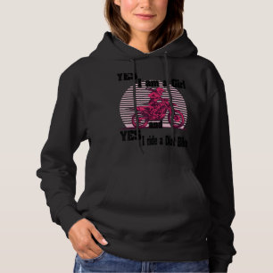 Motocross Mx ja ik ben een meisje en ja ik rijd ee Hoodie