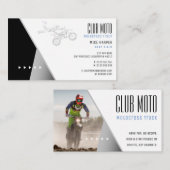 Motocross-nummer | Motorfietser Visitekaartje (Voorkant / Achterkant)