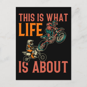 Motocross papa Son Dirt Bike Father en Kind Briefkaart