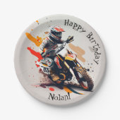 Motocross Party Napkins Papieren Bordje (Voorkant)