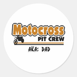 Motocross Pit Crew Ronde Sticker