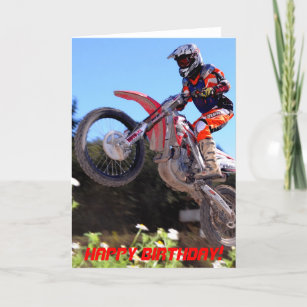 Cartes Motocross D Anniversaire Zazzle Be